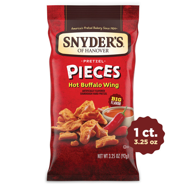 Chips & Pretzels Snyder's of Hanover Hot Buffalo Wing Pretzel Pieces hero