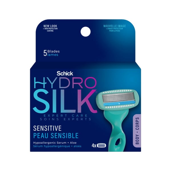 Shave Needs Schick Silk Women's Shower Ready Sensitive Care Refill Razor Blades hero