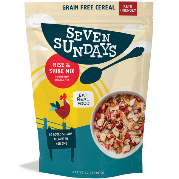 Cereal Seven Sundays Rise & Shine, Strawberry Banana Nut Granola hero