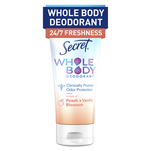 Deodorants Secret Whole Body Aluminum Free Deodorant Clear Cream Peach & Vanilla hero