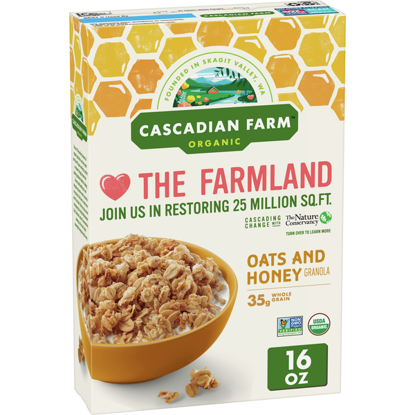 Granola Cascadian Farm Organic Granola, Oats and Honey Cereal hero