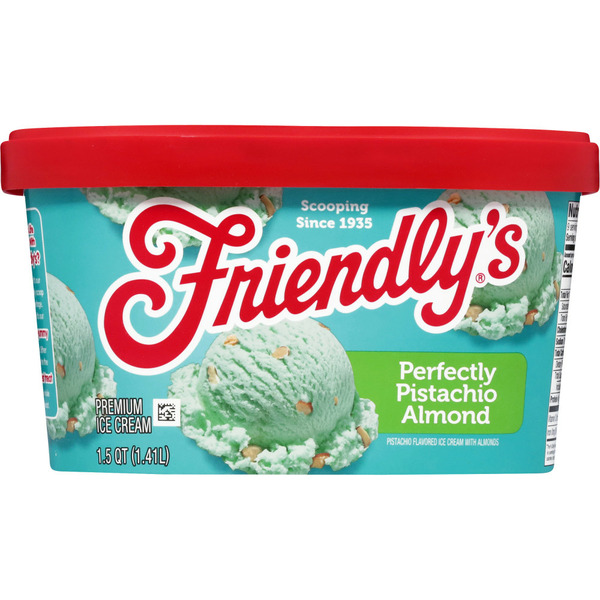 Ice Cream & Ice Friendly's Ice Cream Premium Rich & Creamy Purely Pistachio 1.5 Quart Scround hero