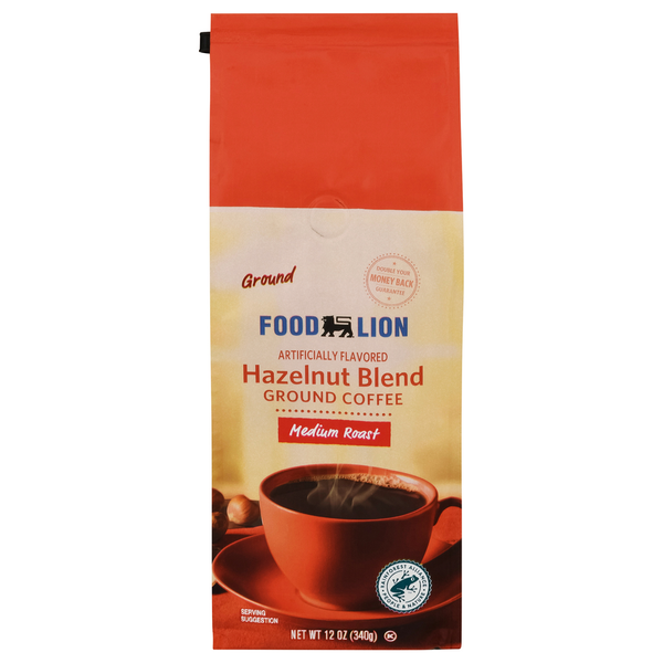 Cocoa & Drink Mixes Food Lion Hazelnut Ground Coffee hero