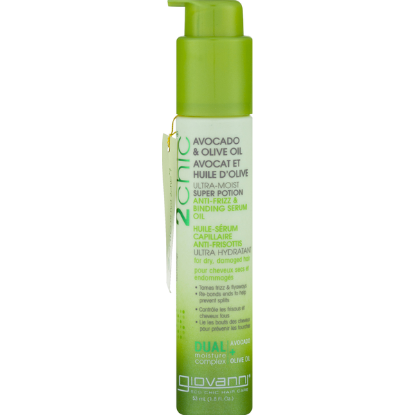 Hair Care Giovanni 2chic Anti-Frizz & Binding Serum Oil, Super Potion, Avocado & Olive Oil, Ultra-Moist hero