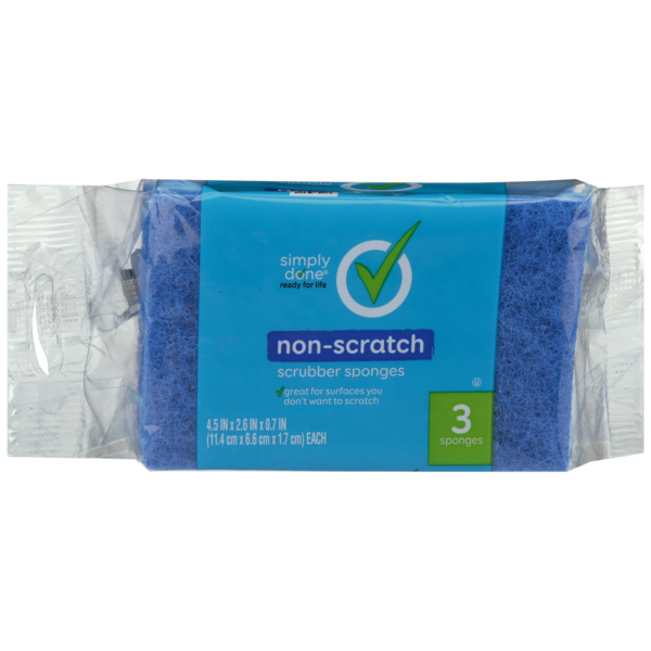 Cleaning Products Simply Done Non-Scratch Scrubber Sponges hero