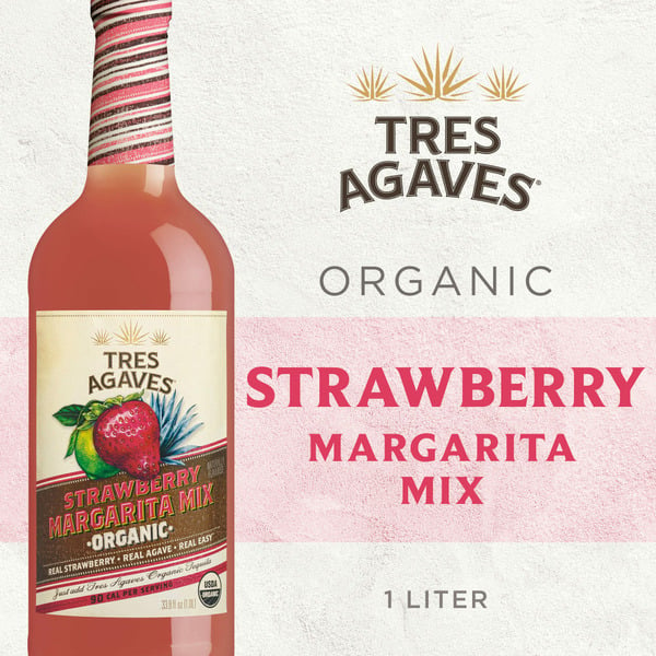 Cocktail Mixes Tres Agaves Organic Strawberry Margarita Mix hero