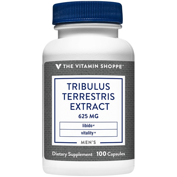 Men's Health Supplements The Vitamin Shoppe Tribulus Terrestris Extract for Libido & Vitality - 625 MG (100 Capsules) hero