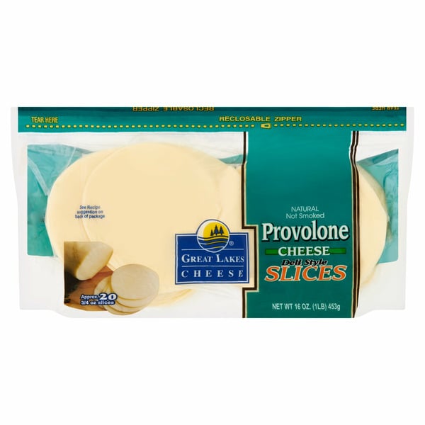 Packaged Cheese Great Lakes Cheese Deli Style Slices Provolone Cheese hero