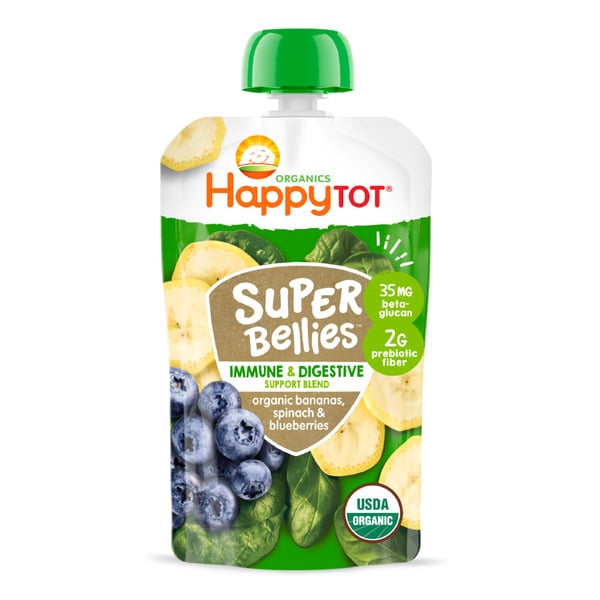 Baby Food & Formula Happy Tot Organics Super Bellies Stage 4 Immune + Digestive Support Bananas, Spinach & Blueberries hero