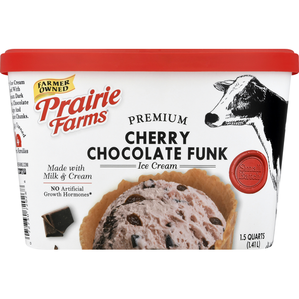 Ice Cream & Ice Prairie Farms Ice Cream, Premium, Cherry Chocolate Funk hero