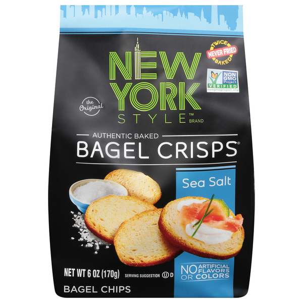 Crackers -- Specialty (Deli) New York Style Bagel Crisps, Sea Salt hero