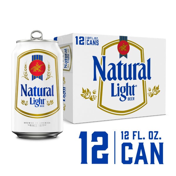 Beers & Coolers Natural Light 12 Pack Can Beer hero