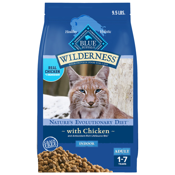 Cat Food & Care Blue Buffalo Wilderness High Protein, Natural Adult Indoor Dry Cat Food, Chicken hero