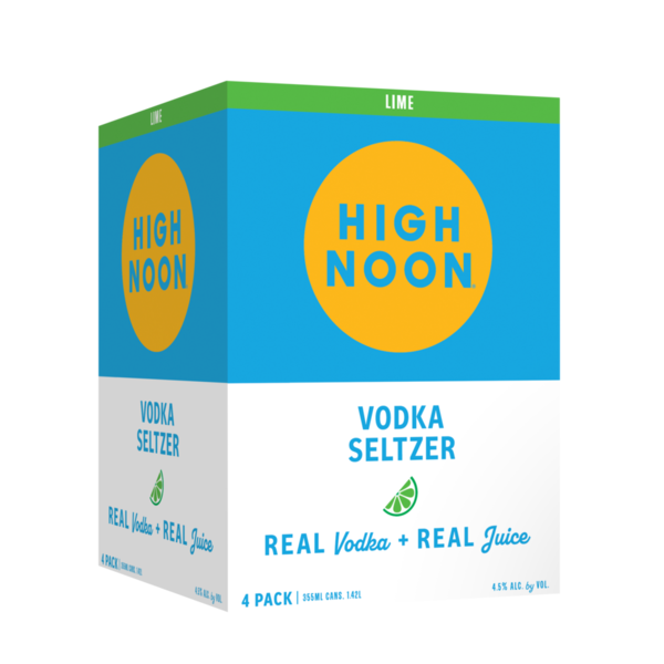 Vodka High Noon Lime Vodka Hard Seltzer 355ml Can 4pk hero