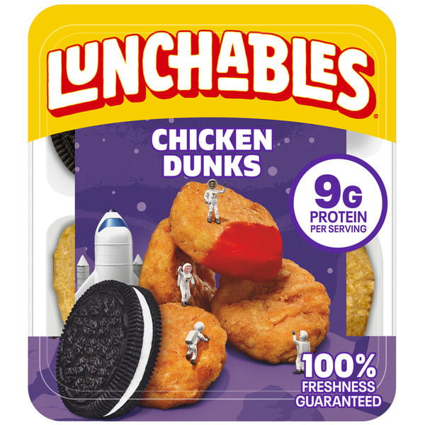 Cookies & Cakes Lunchables Chicken Dunks with Chocolate Sandwich Cookies hero