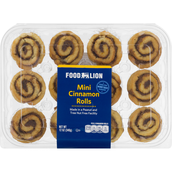 Bakery Breakfast Food Lion Cinnamon Rolls, Mini hero