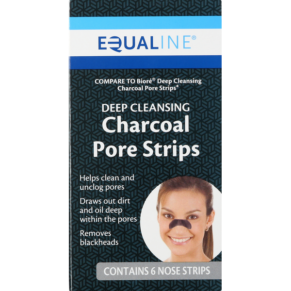 Facial Care Equaline Pore Strips, Deep Cleansing, Charcoal hero