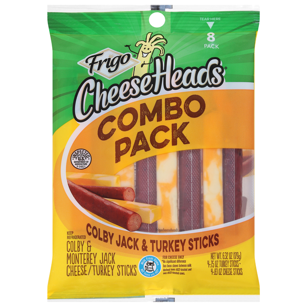 Packaged Cheese Frigo Sticks, Colby Jack & Turkey, Combo Pack, 8 Pack hero