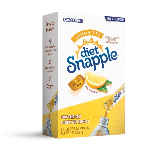 Cocoa & Drink Mixes Snapple Drink Mix, Lemon Tea, Packets hero