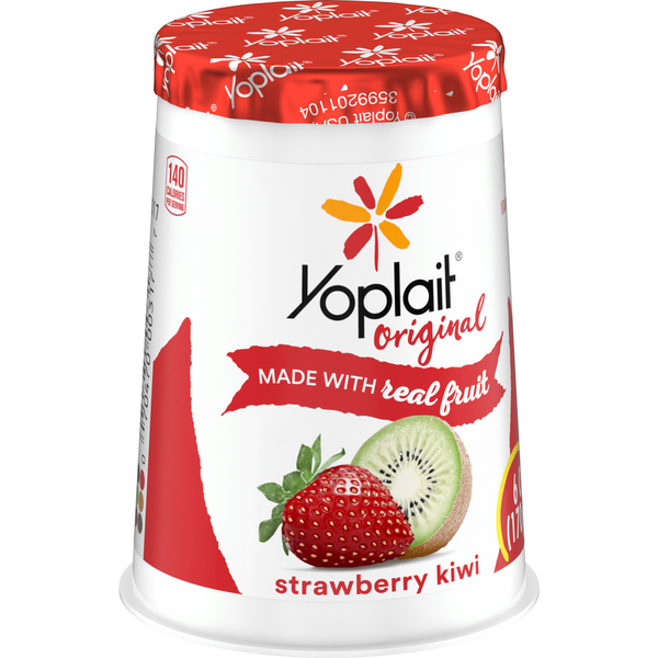 Yogurt Yoplait Original Low Fat Strawberry Kiwi Yogurt Cup hero