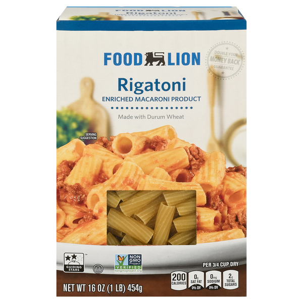 Dry Pasta Food Lion Pasta, Rigatoni, Classic, Box hero