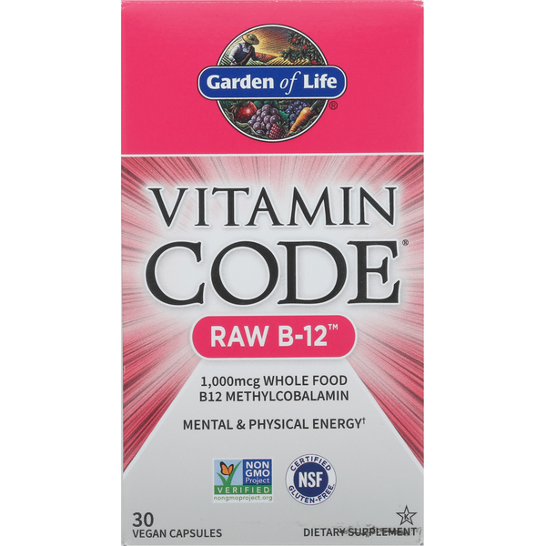 Vitamins & Supplements Garden of Life Raw B12, Vegan Capsules hero