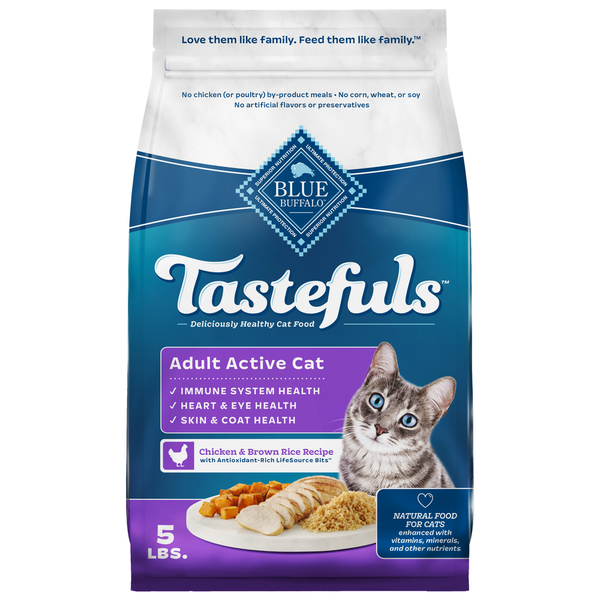 Cat Food & Care Blue Buffalo Tastefuls Natural Dry Food for Active Adult Cats, Chicken and Brown Rice hero