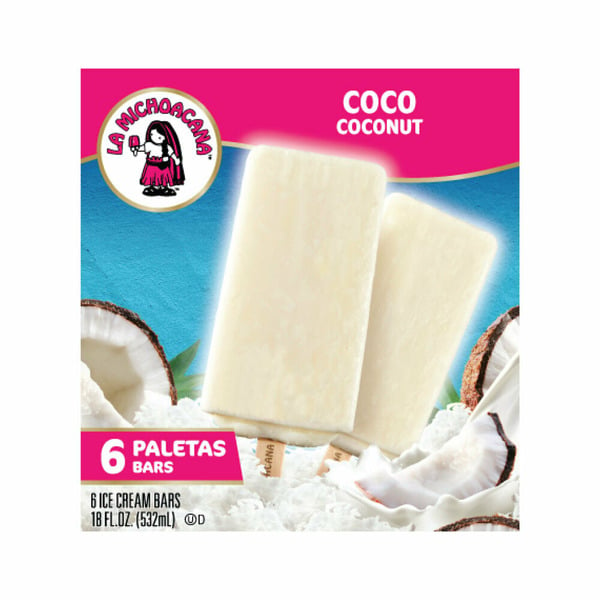 Ice Cream & Toppings La Michoacana Coconut Paletas Ice Cream Fruit Bars hero