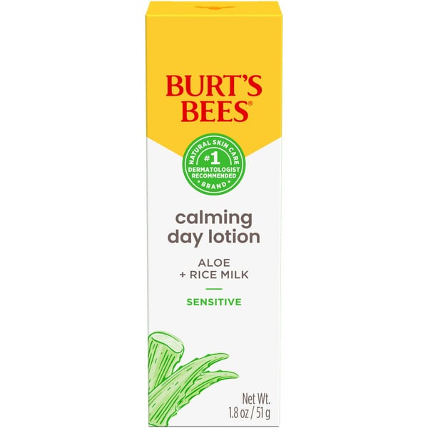 Body Lotions & Soap Burt's Bees Calming Day Face Lotion With Aloe and Rice Milk, 98.9% Natural Origin hero