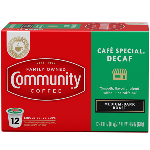 Coffee Community Coffee Café Special® Decaf Coffee Pods for Keurig K-cups hero