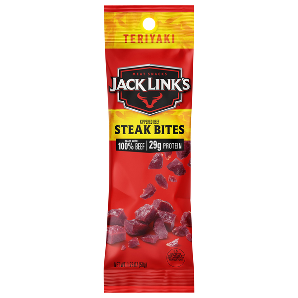 Jack Link's Steak Bites, Teriyaki, Kippered Beef hero