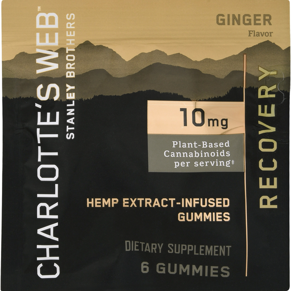 Mint & Gum Charlotte's Web Recovery, 10 mg, Gummies, Ginger Flavor hero