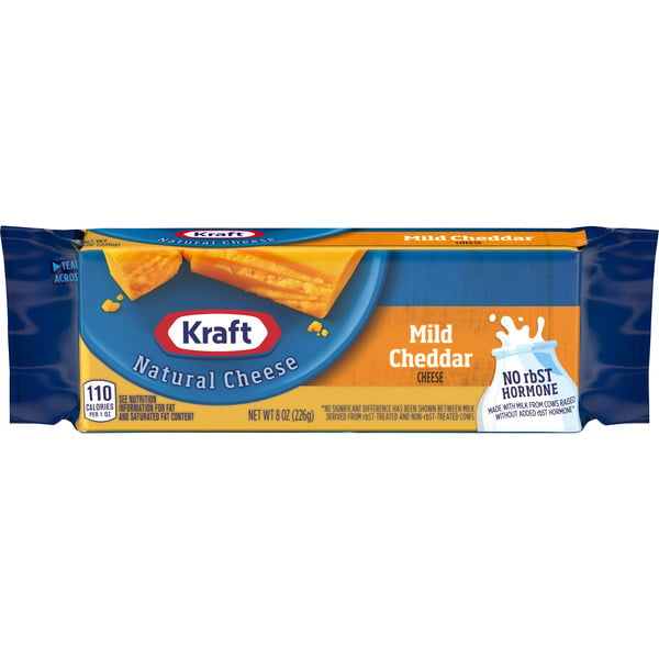 Packaged Cheese Kraft Mild Cheddar Cheese, oz Block hero