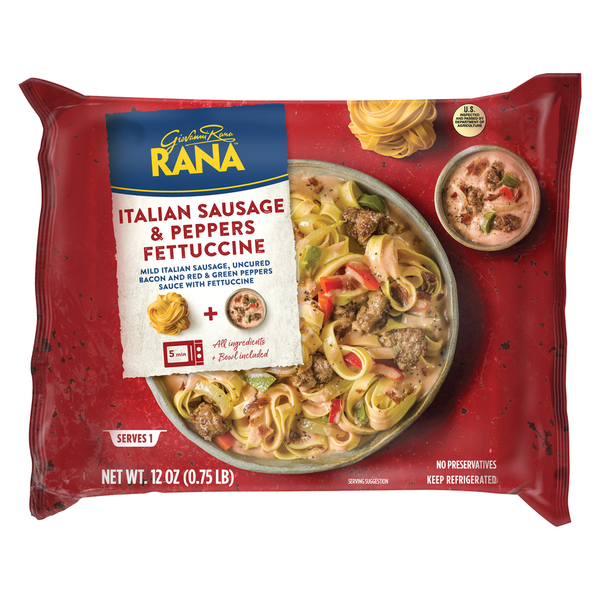 Rana Fettuccine, Italian Sausage & Peppers hero