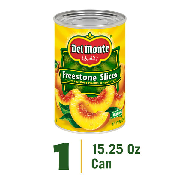 Canned Fruit & Applesauce Del Monte Peaches, Freestone Slices, Yellow In Heavy Syrup hero