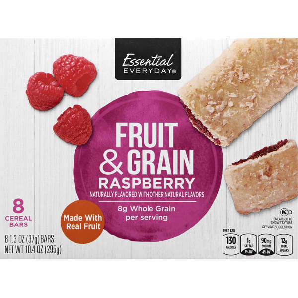 Energy & Granola Bars Essential Everyday Cereal Bars, Fruit & Grain, Raspberry hero