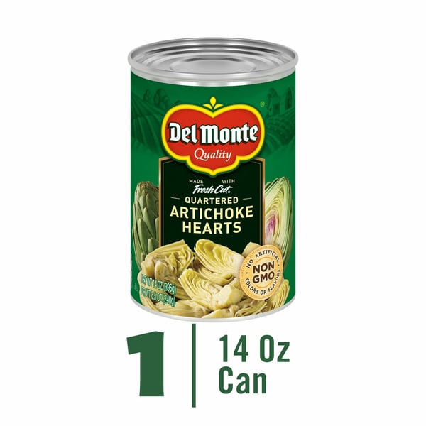 Canned & Jarred Vegetables Del Monte Quartered Artichoke Hearts hero