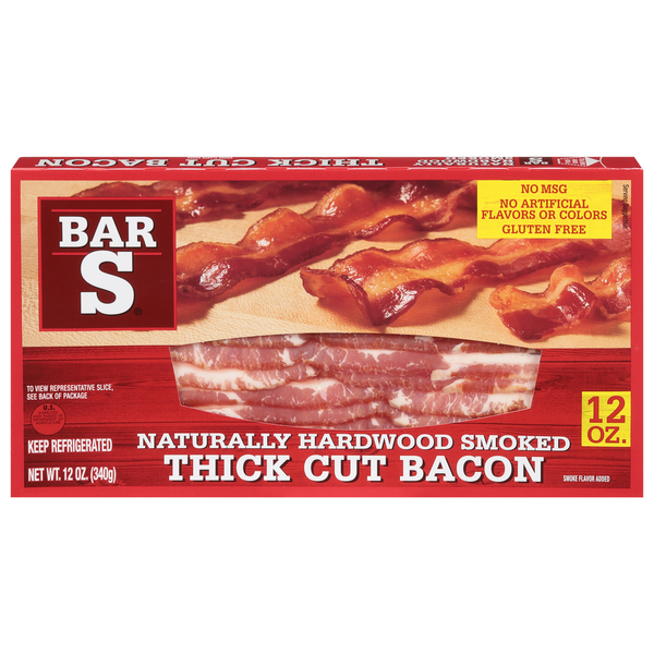 Hot Dogs, Bacon & Sausage Bar-S Bacon, Thick Cut hero