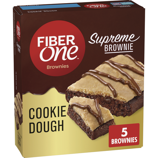 Energy & Granola Bars Fiber One Cookie Dough Supreme Brownies Low Calorie Snack Bars hero