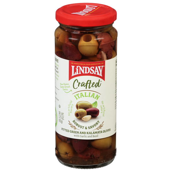 Lindsay Olives, Green and Kalamata, Pitted, Italian hero