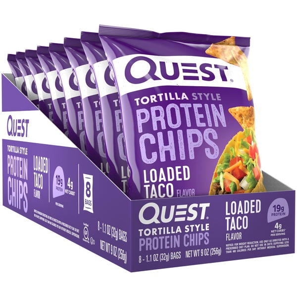 Other Protein & Performance Quest Tortilla Style Protein Chips Loaded Taco hero