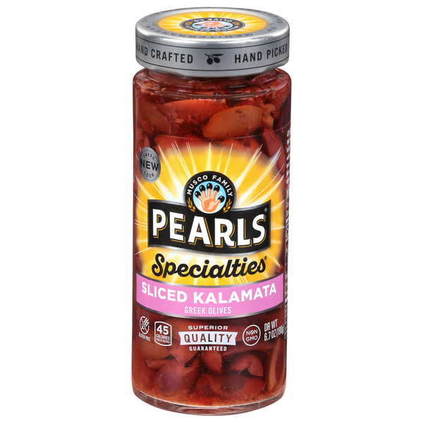 Pickled Goods & Olives Pearls Specialties Kalamata Sliced Olives hero