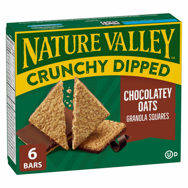 Nature Valley Crunchy Dipped Chocolatey Oats Granola Squares hero