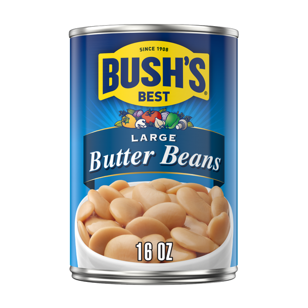 Canned Meals & Beans Bush's Best Large Butter Beans hero