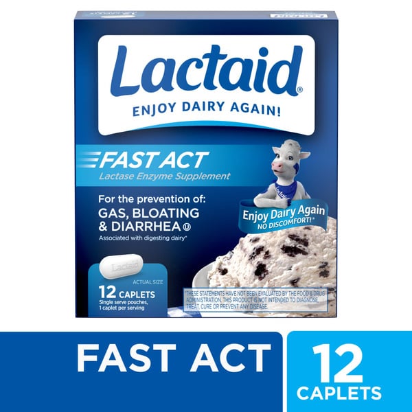 Digestion Lactaid Fast Act Lactose Intolerance Caplets hero