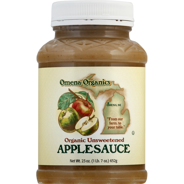 Canned Fruit & Applesauce Omena Organics Applesauce, Organic, Unsweetened hero