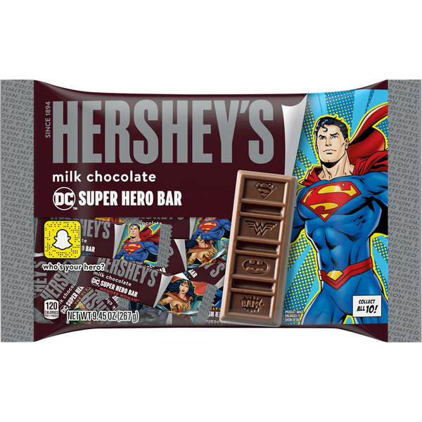 Candy & Chocolate Hershey's Milk Chocolate Snack Size DC Super Hero Halloween Candy hero