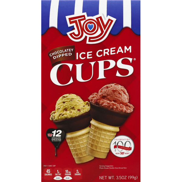 Ice Cream Toppings Joy Ice Cream Cups, Chocolate Dipped hero