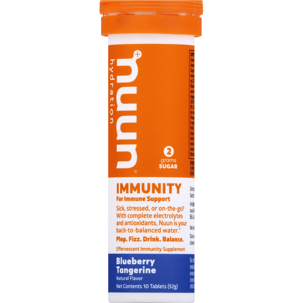 Vitamins & Supplements Nuun Hydration Tablets, Blueberry Tangerine, Immunity hero