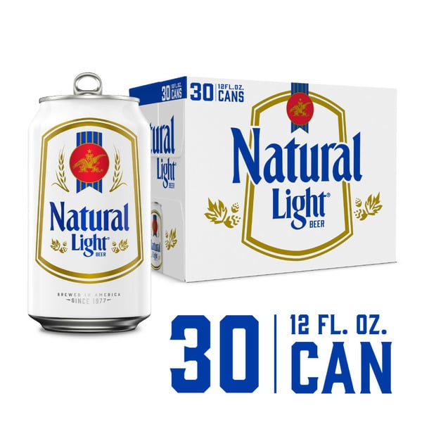 Beers & Coolers Natural Light 30 Pack Can Beer hero